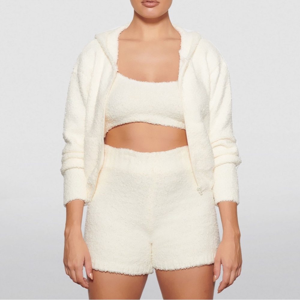 Skims Cozy Knit Zip-Up Hoodie